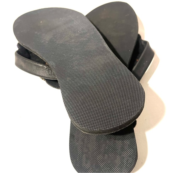 Rare Handmade Leather flip flops. Seed bead detailing. Floral & colorful art - Picture 5 of 7